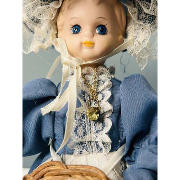 Vintage Bradley Stone Birthstone Doll October Miss Opal Yellow Stone Opal Flower - Picture 9 of 11